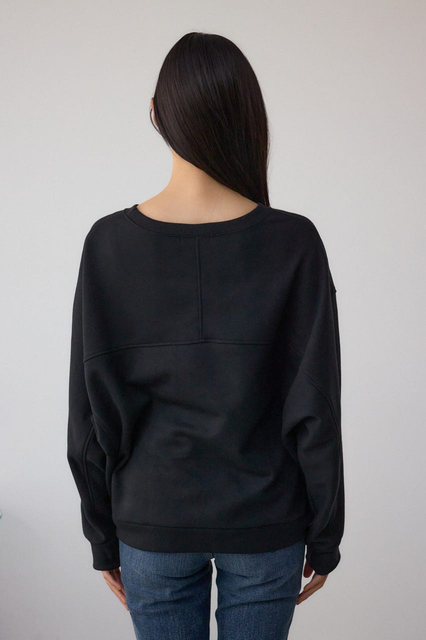 フォトプリントスウェット BLK FREE