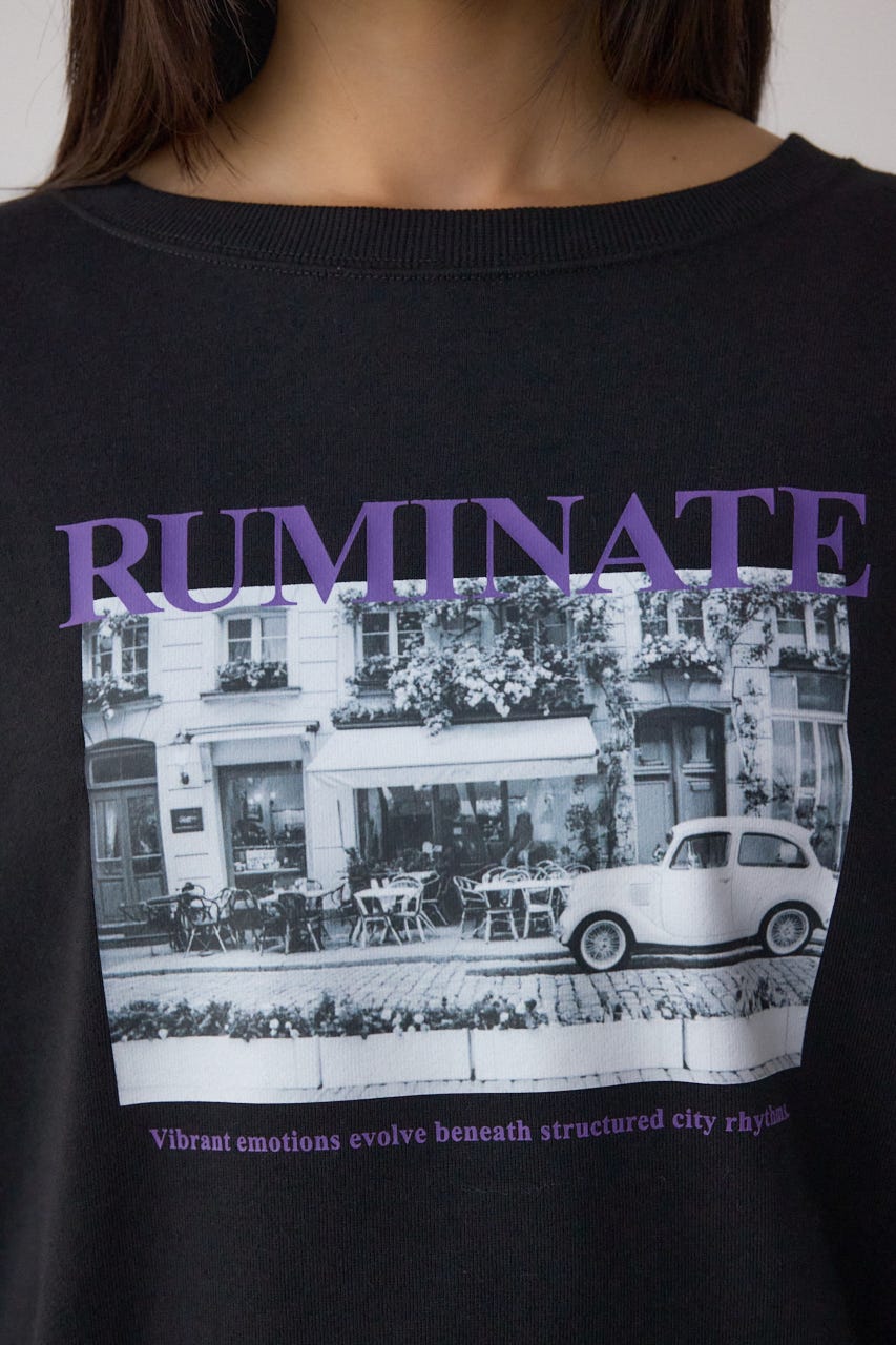 フォトプリントスウェット BLK FREE