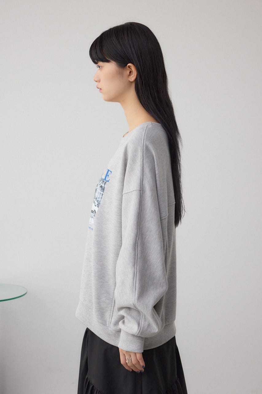 フォトプリントスウェット T.GRY FREE