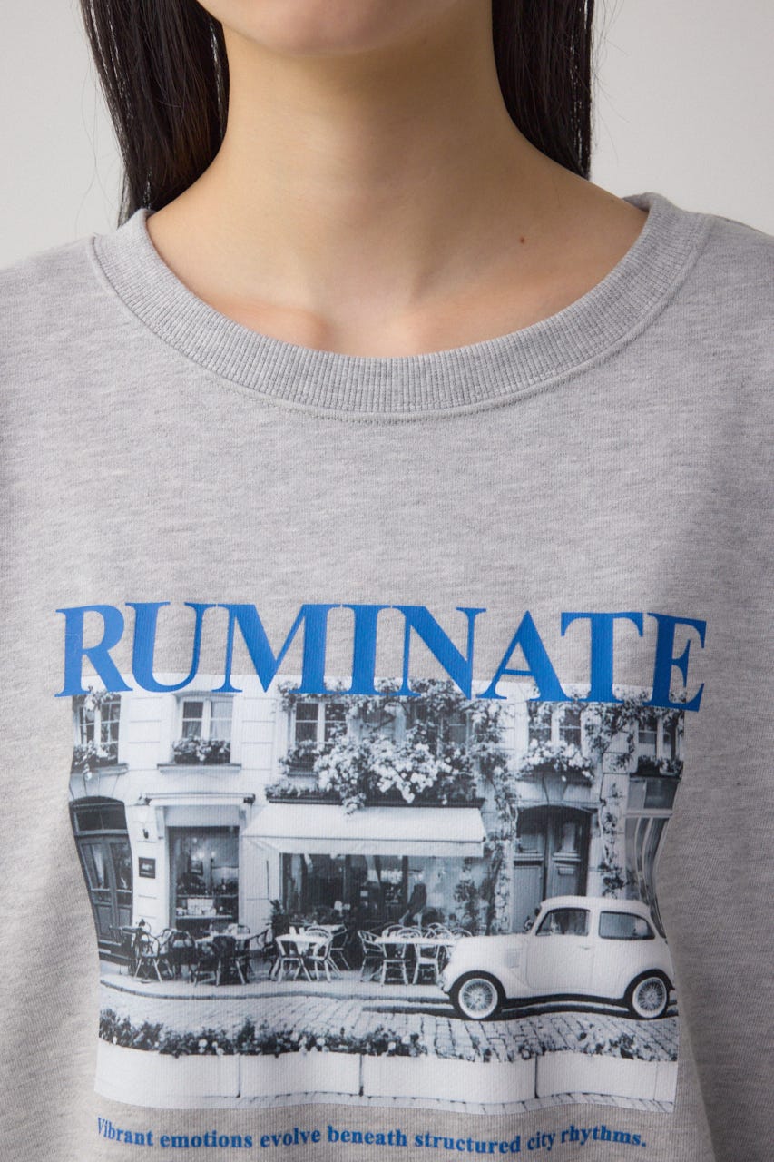 フォトプリントスウェット T.GRY FREE