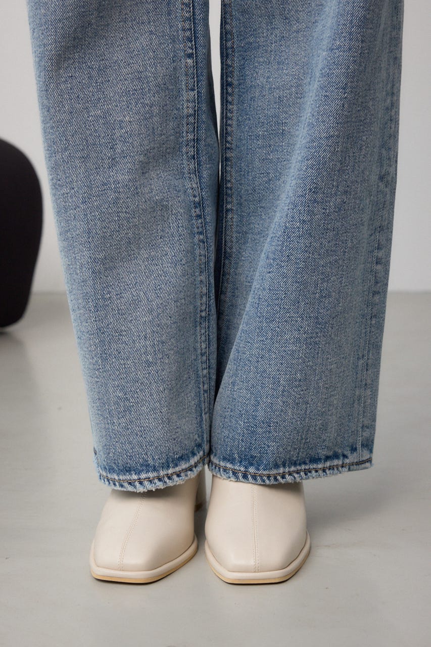AZUL DENIM ハイウエストワイドロング丈 L/BLU M
