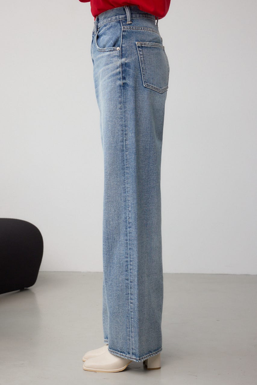 AZUL DENIM ハイウエストワイドロング丈 L/BLU M