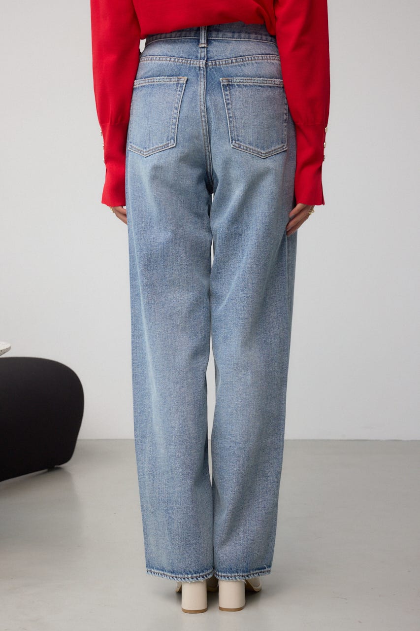 AZUL DENIM ハイウエストワイドロング丈 L/BLU M
