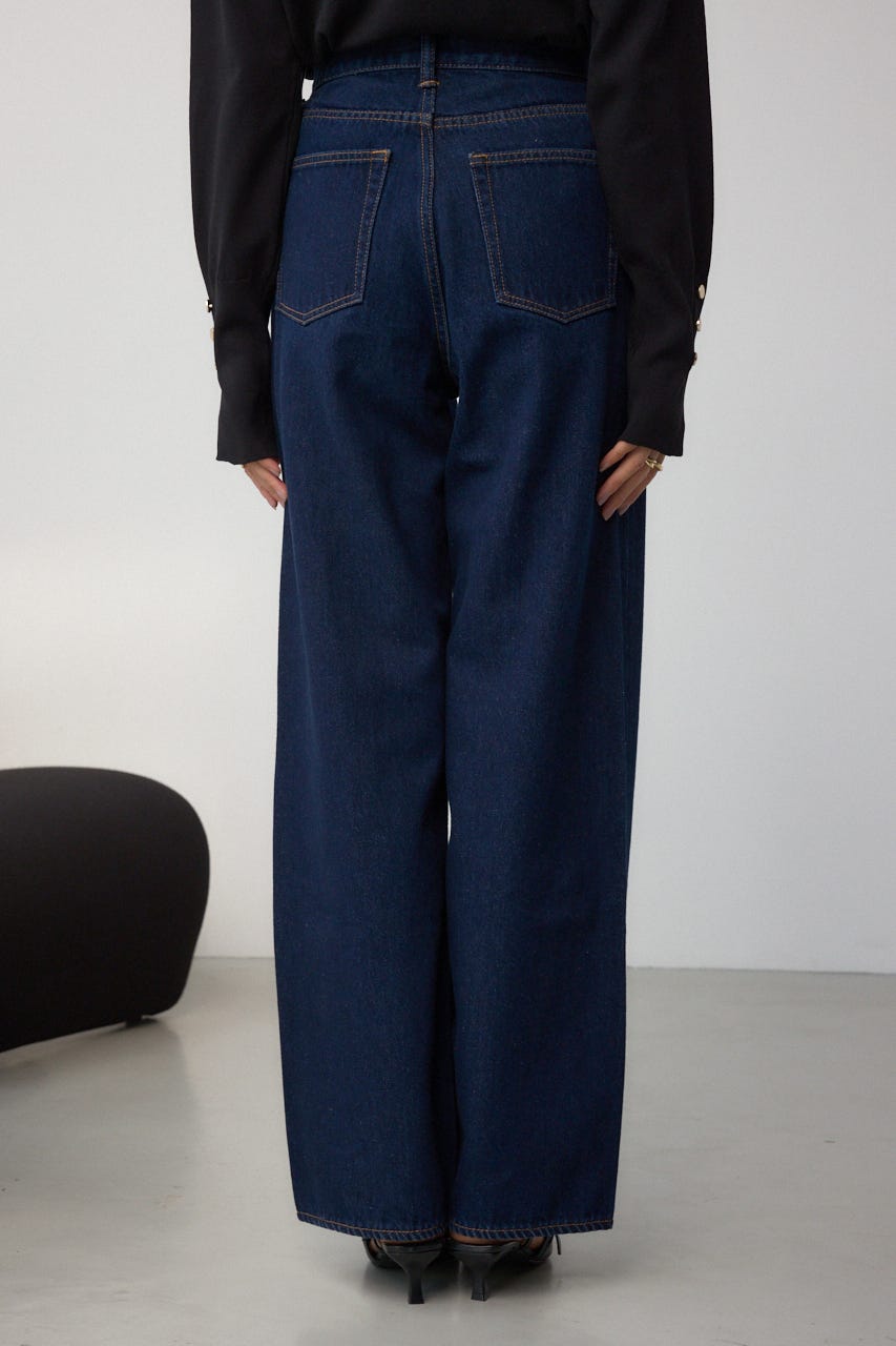 AZUL DENIM ハイウエストワイドロング丈 One Wash L