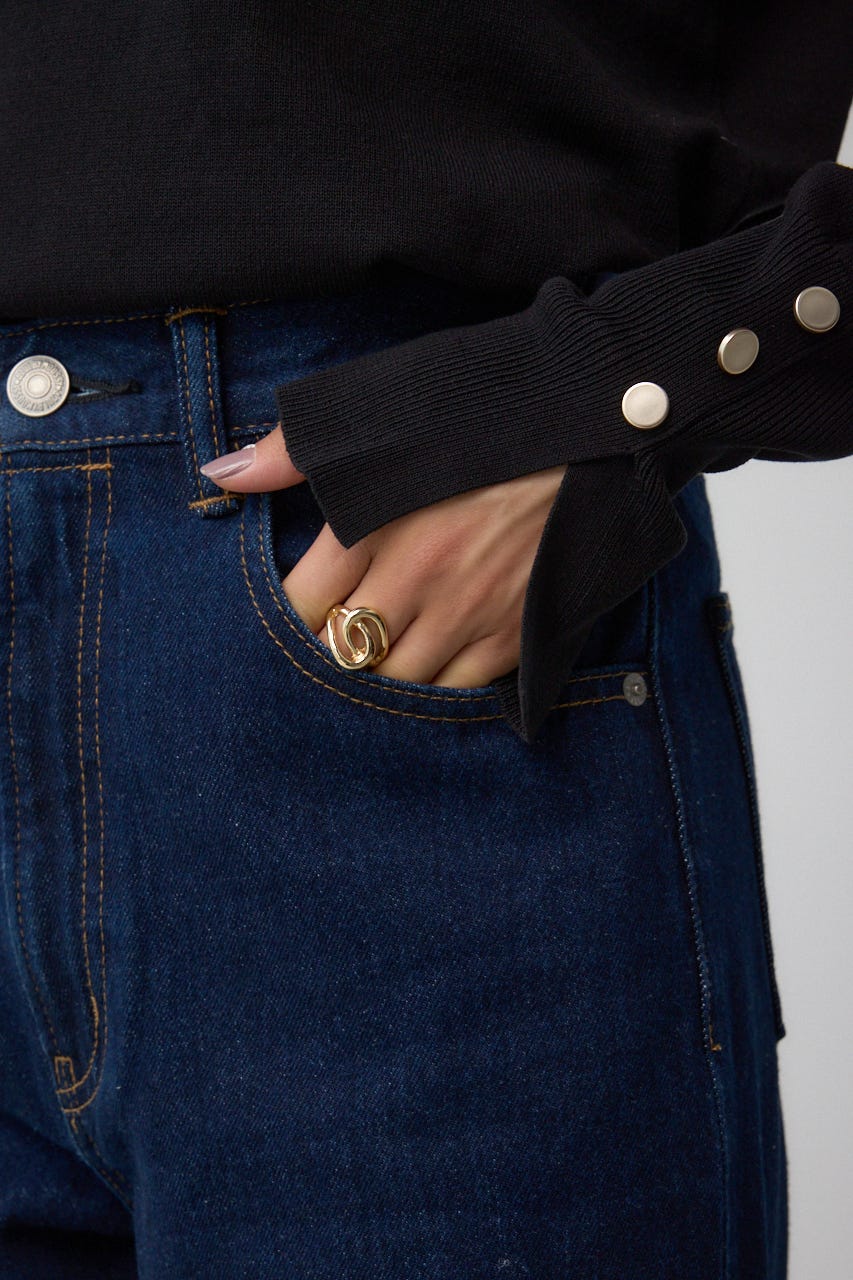 AZUL DENIM ハイウエストワイドロング丈 One Wash L