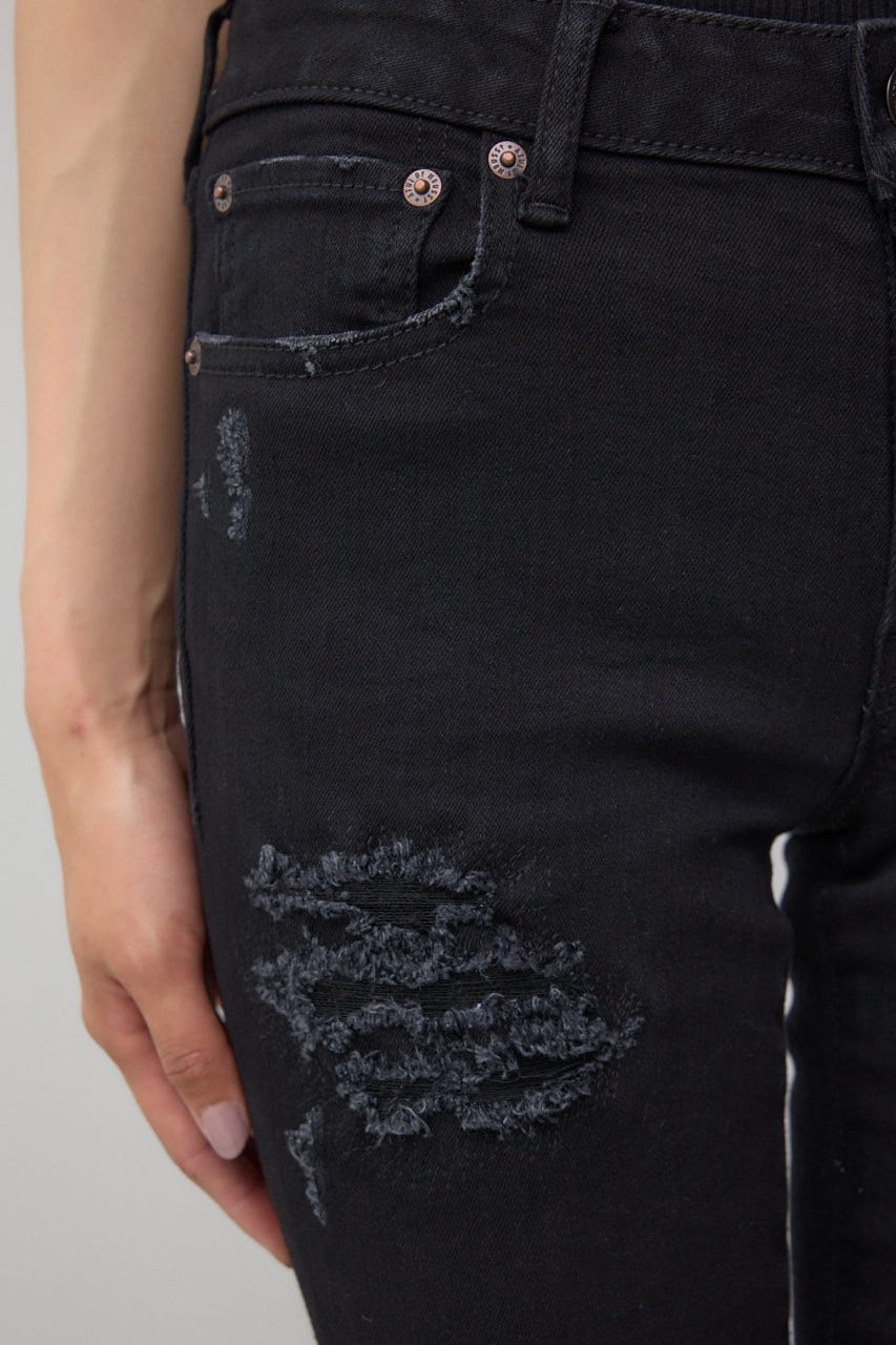 AZUL DENIM リペアスキニーデニム BLK M