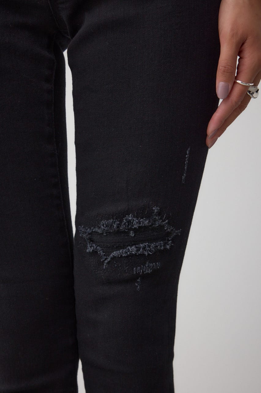 AZUL DENIM リペアスキニーデニム BLK M