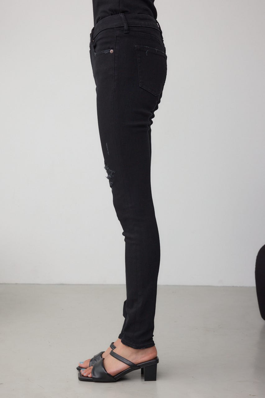 AZUL DENIM リペアスキニーデニム BLK M