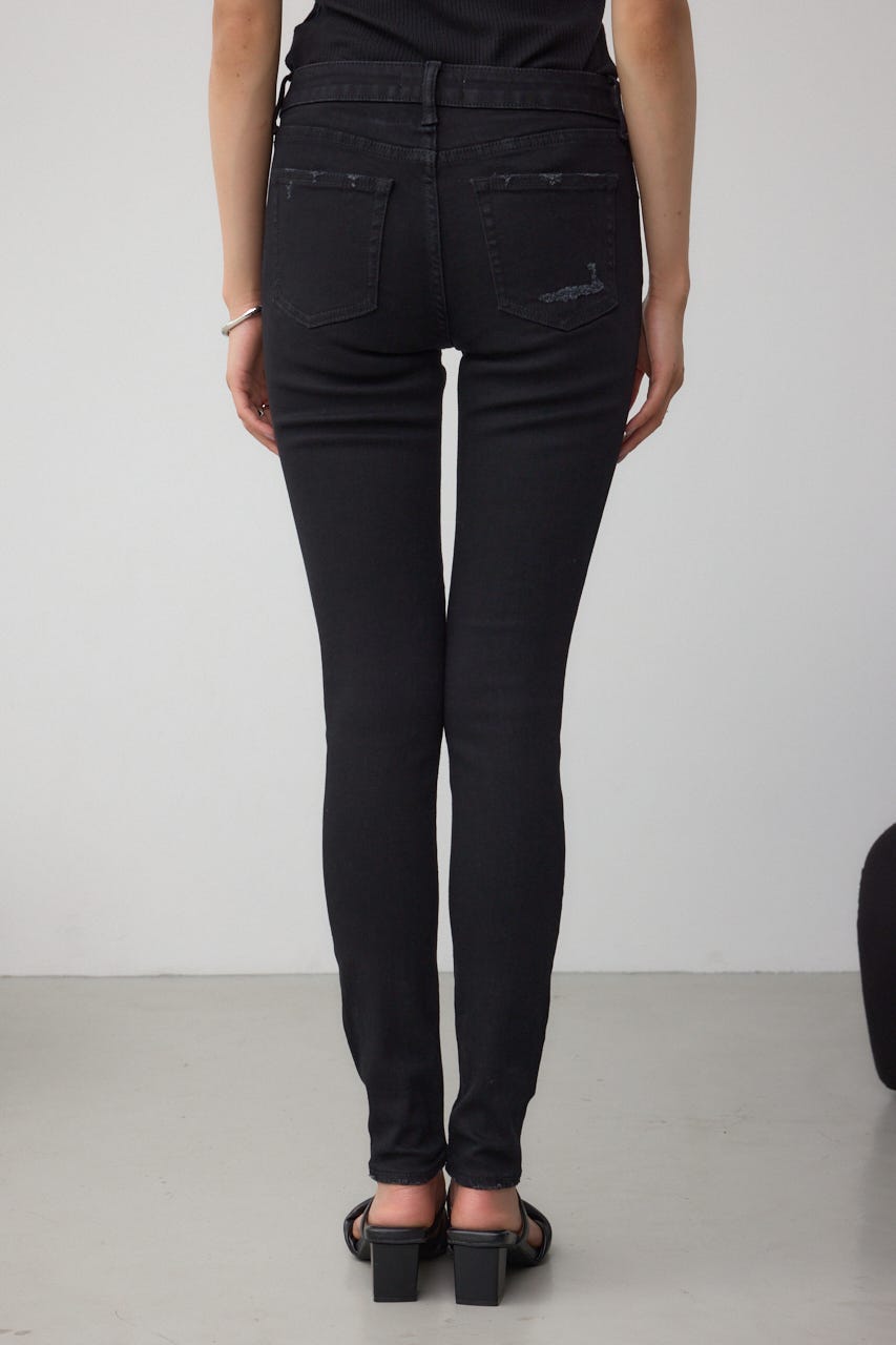 AZUL DENIM リペアスキニーデニム BLK M