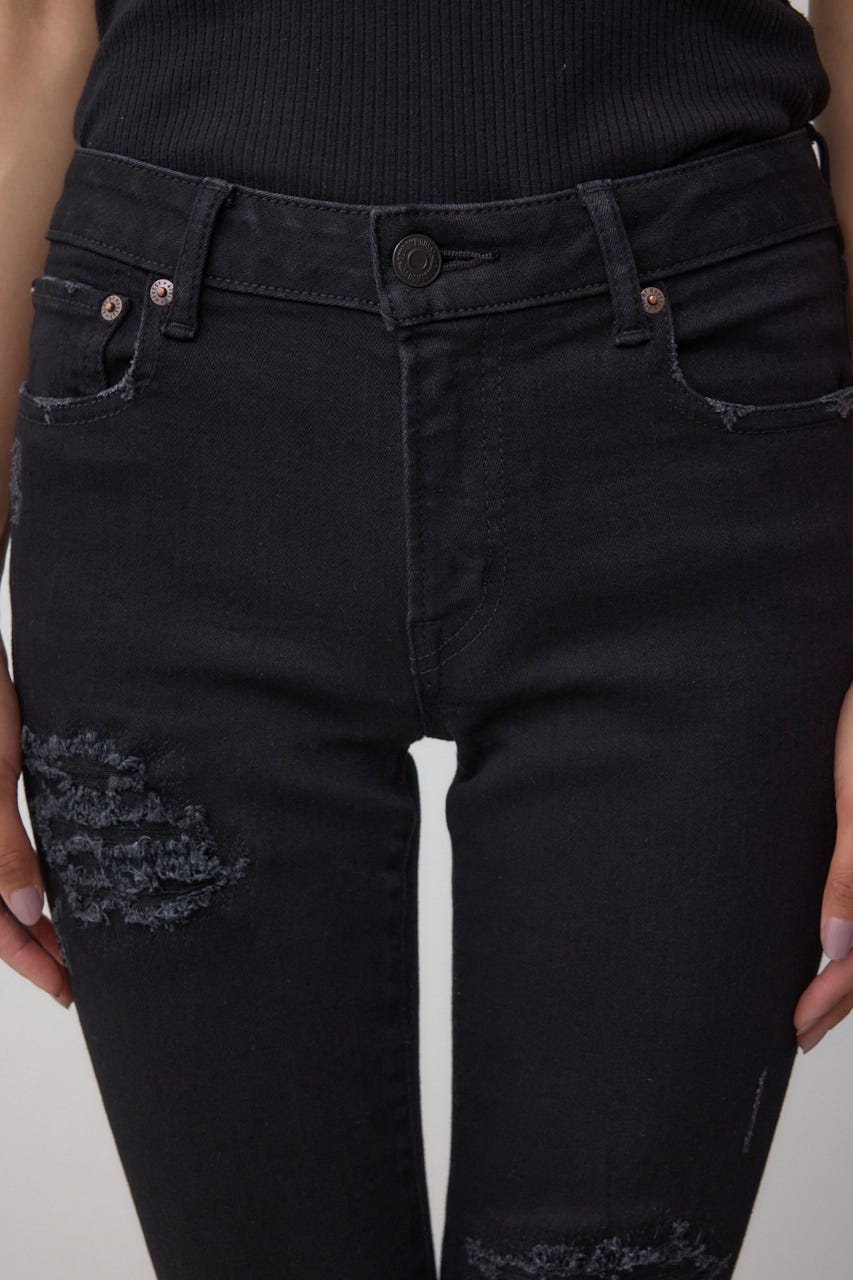 AZUL DENIM リペアスキニーデニム BLK M