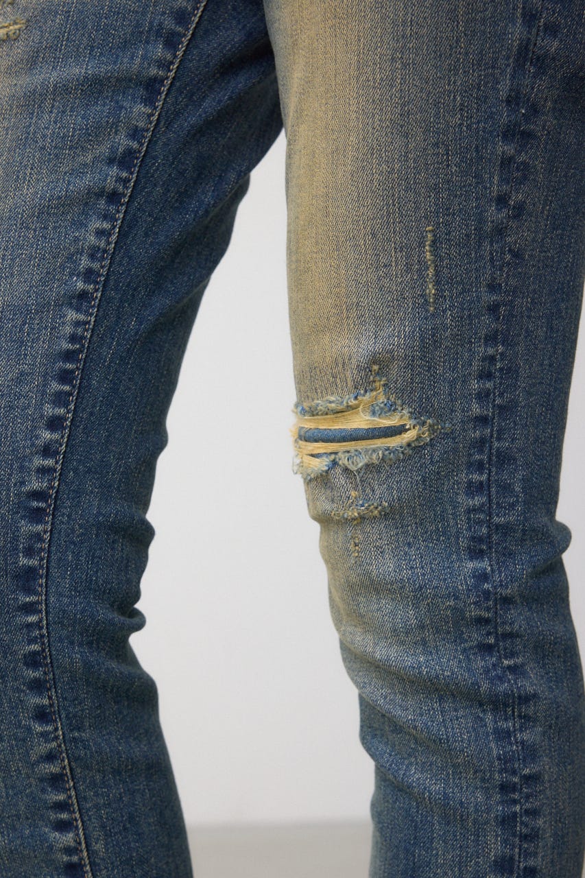 AZUL DENIM リペアスキニーデニム BLU XS