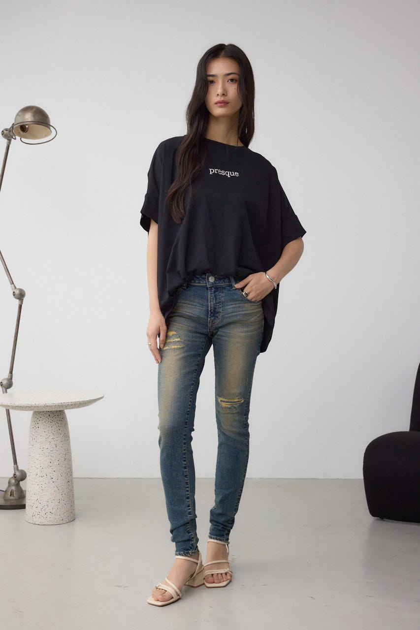 AZUL DENIM リペアスキニーデニム BLU XS