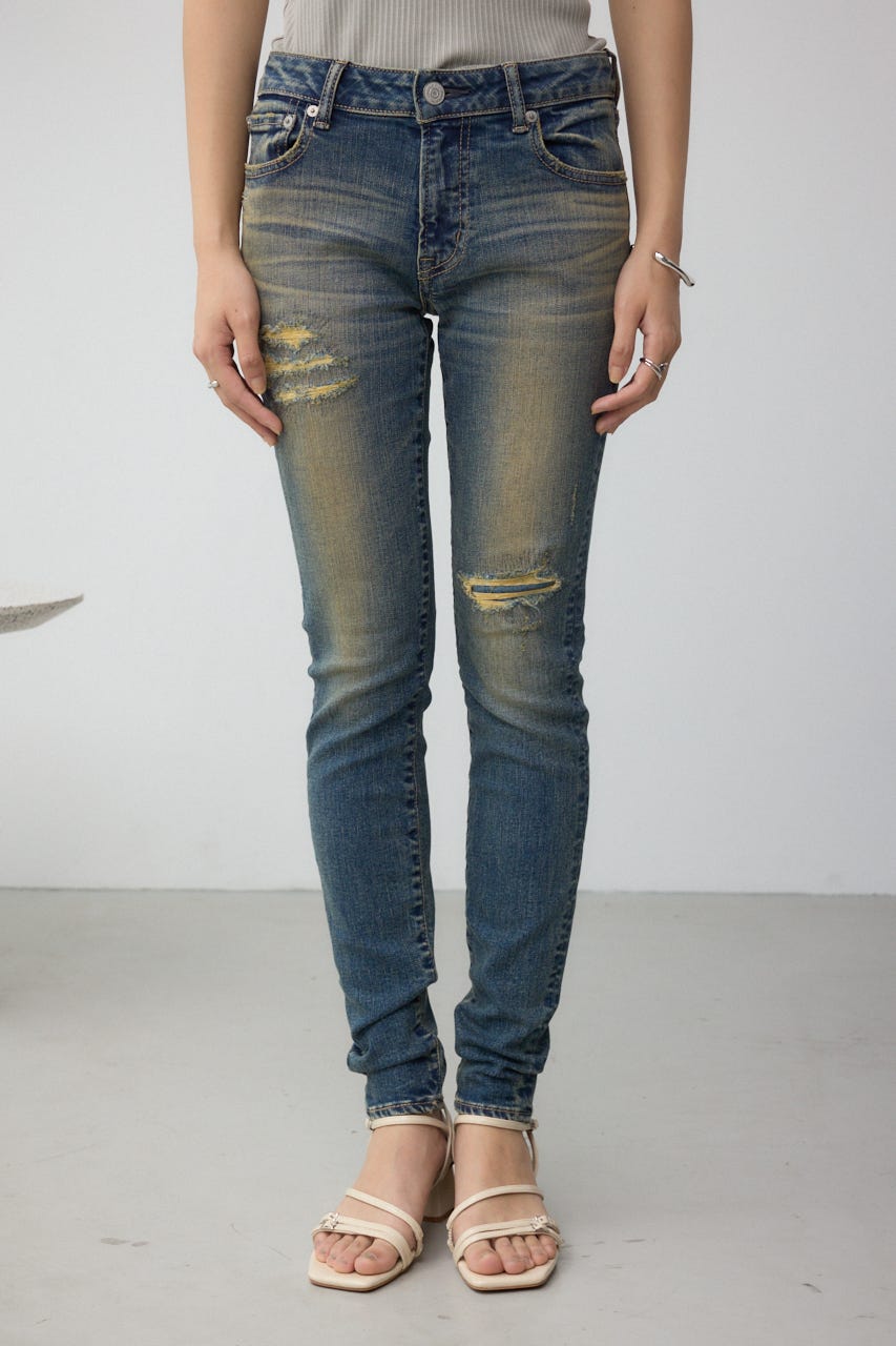 AZUL DENIM リペアスキニーデニム BLU XS