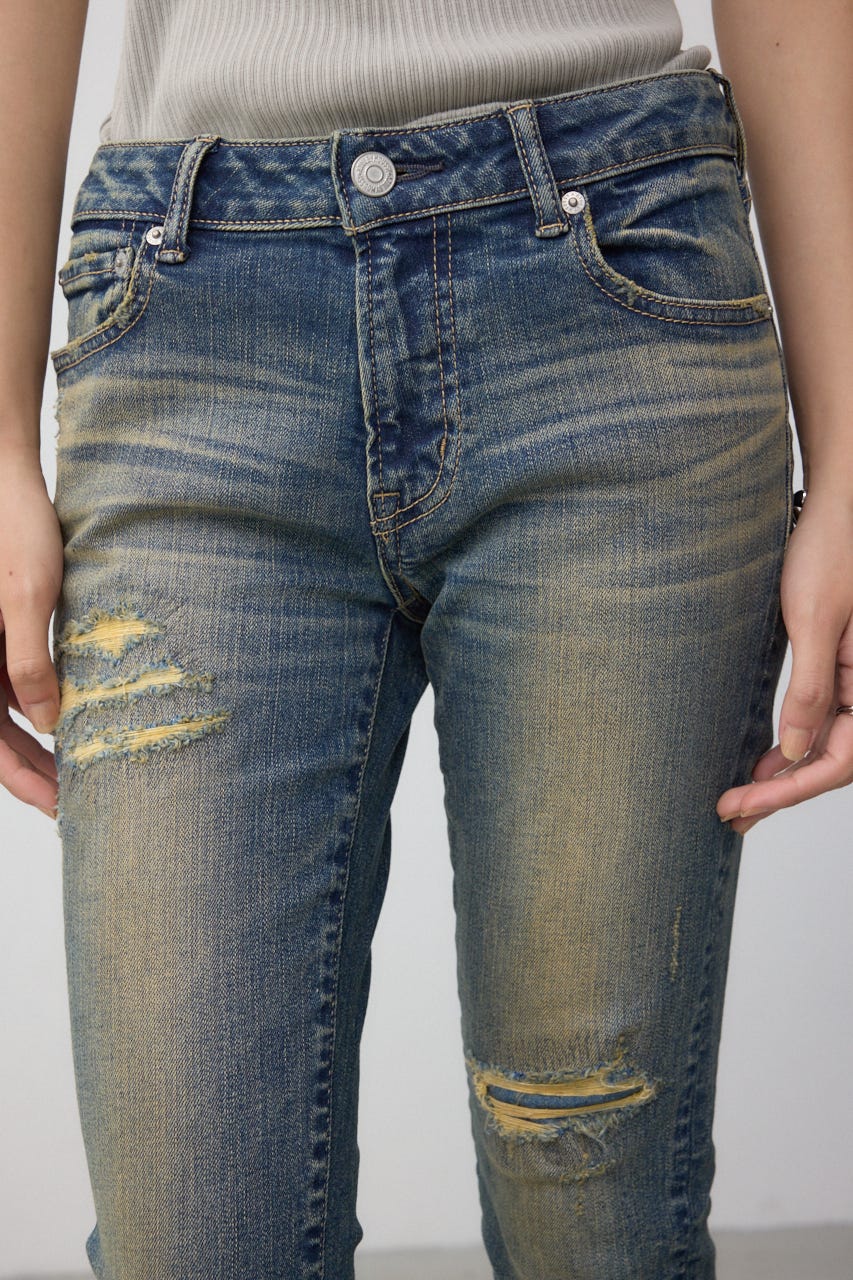 AZUL DENIM リペアスキニーデニム BLU XS