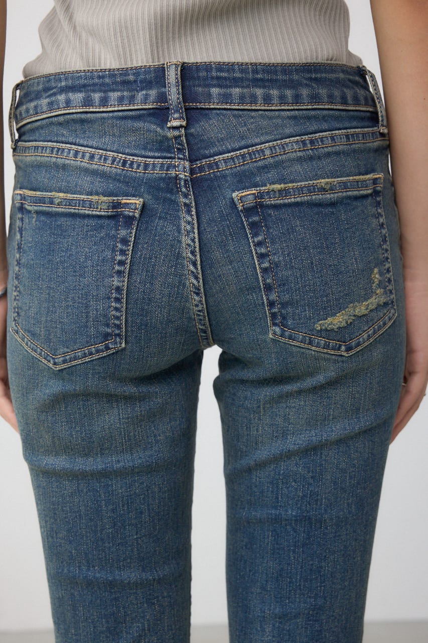 AZUL DENIM リペアスキニーデニム BLU XS