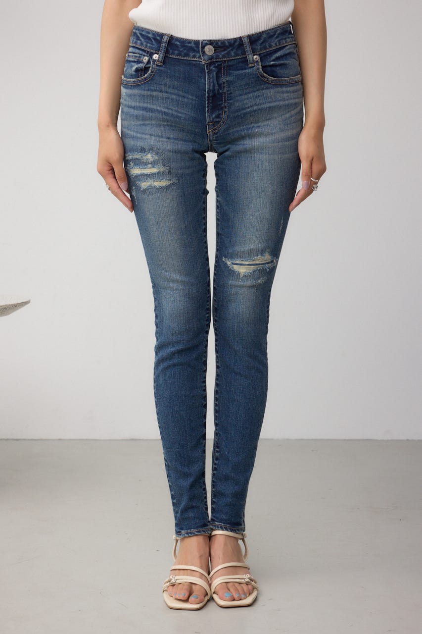 AZUL DENIM リペアスキニーデニム D/BLU S