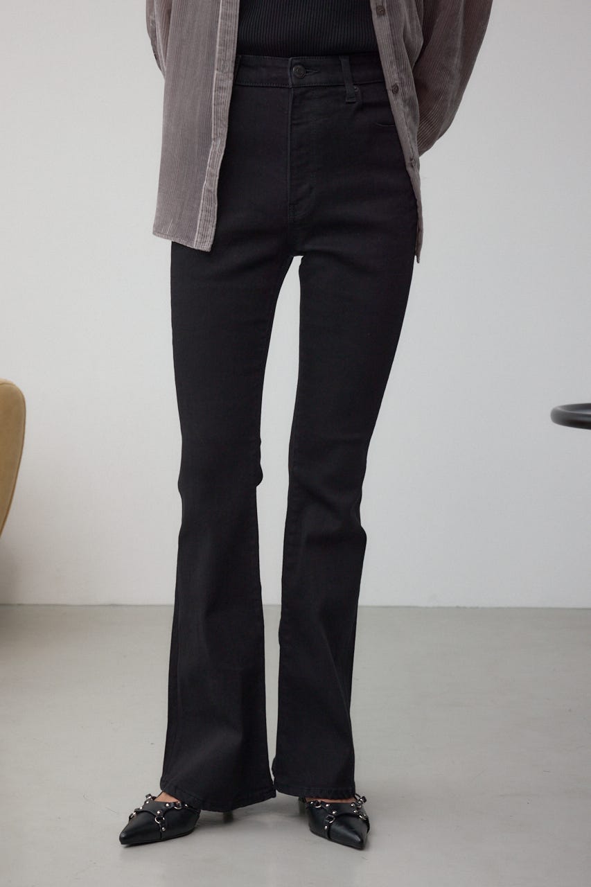 AZUL DENIM フレアデニムロング丈 BLK M