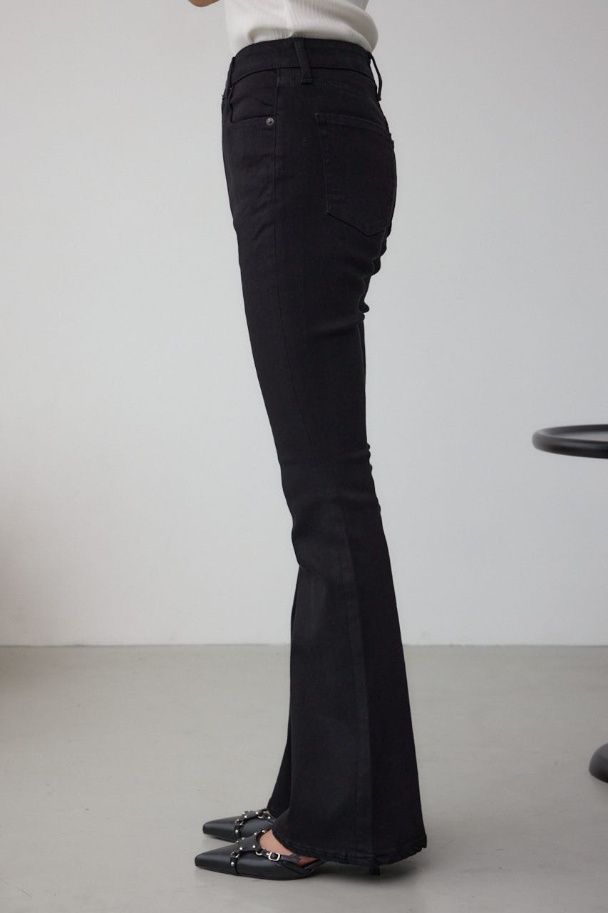 AZUL DENIM フレアデニムロング丈 BLK M