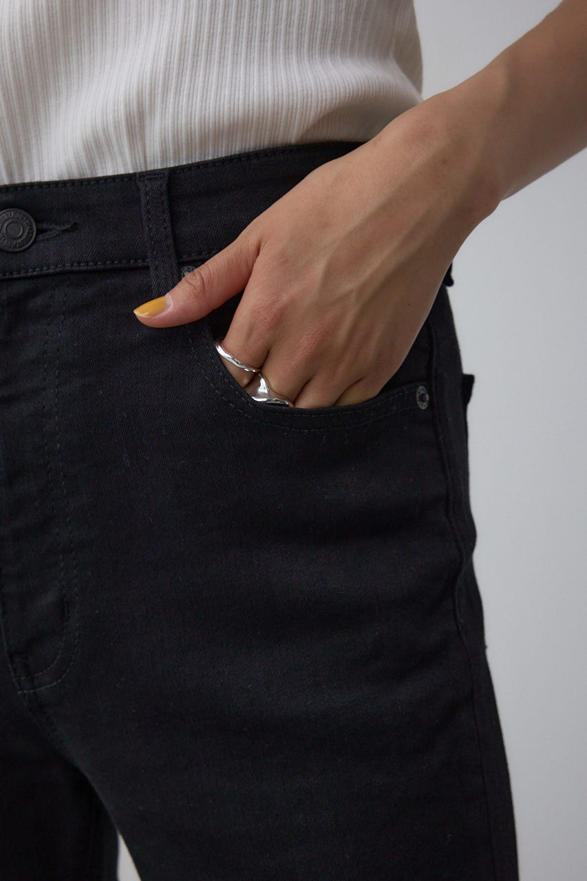 AZUL DENIM フレアデニムロング丈 BLK M