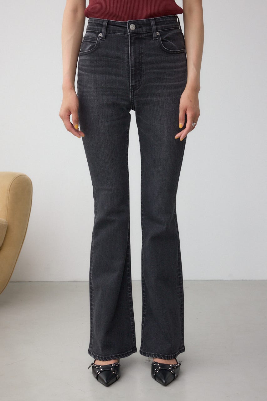 AZUL DENIM フレアデニムロング丈 L/BLK L