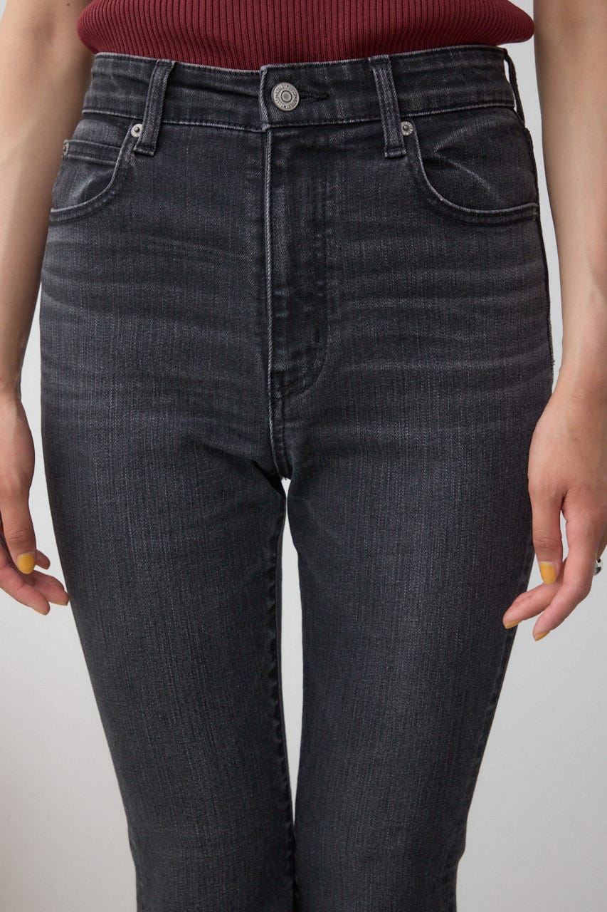 AZUL DENIM フレアデニムロング丈 L/BLK L