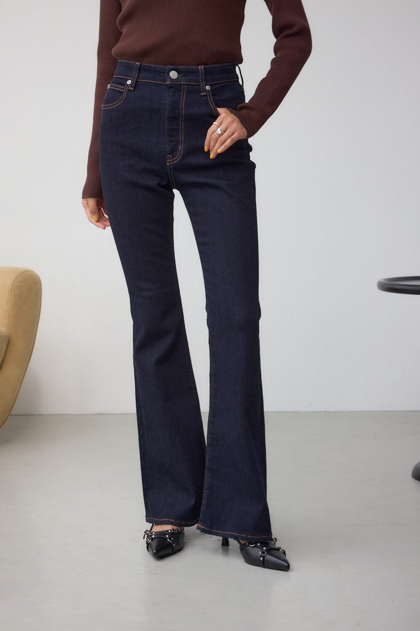 AZUL DENIM フレアデニムロング丈 One Wash S