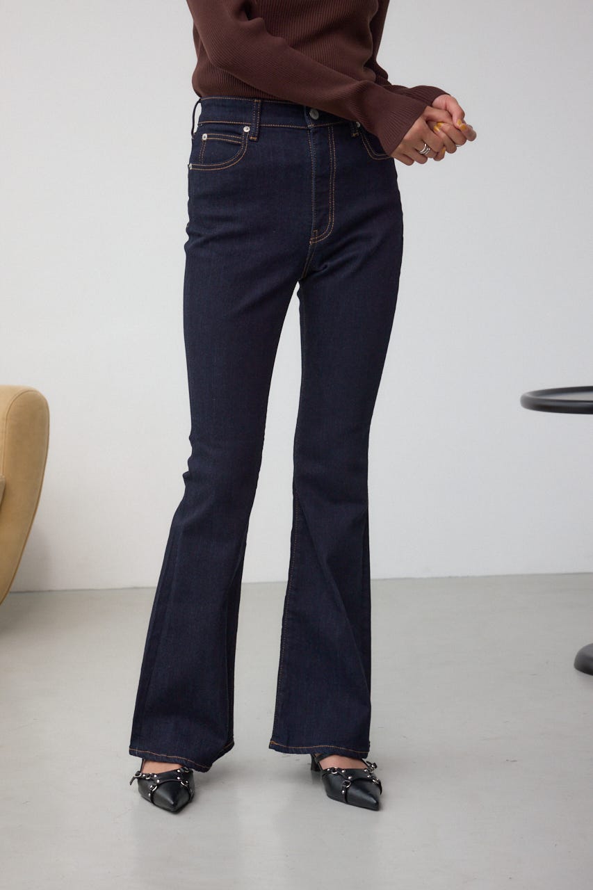 AZUL DENIM フレアデニムロング丈 One Wash S