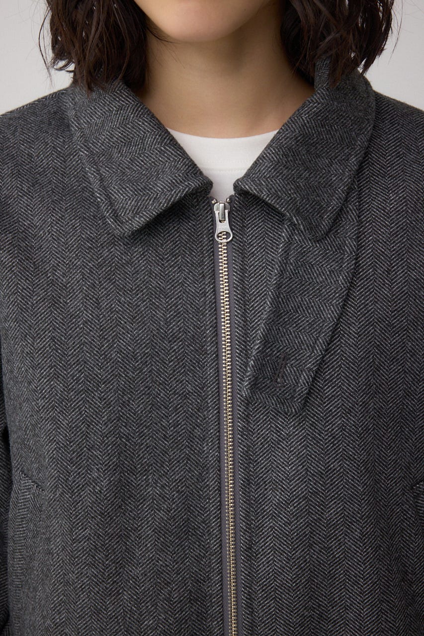 2WAY ジップブルゾン 柄BLK M