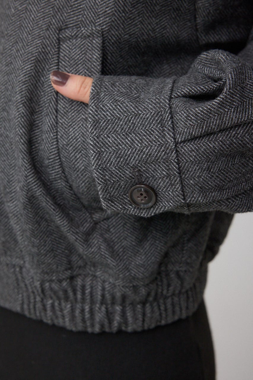 2WAY ジップブルゾン 柄BLK M