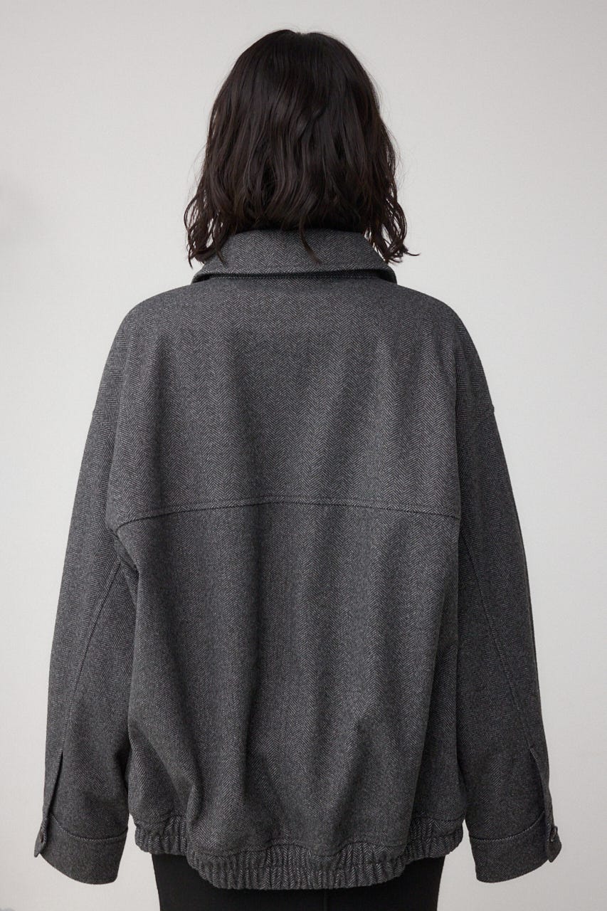 2WAY ジップブルゾン 柄BLK M