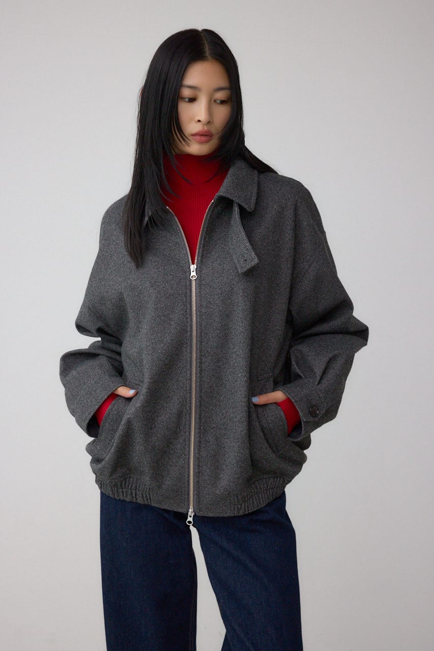 2WAY ジップブルゾン 柄BLK M