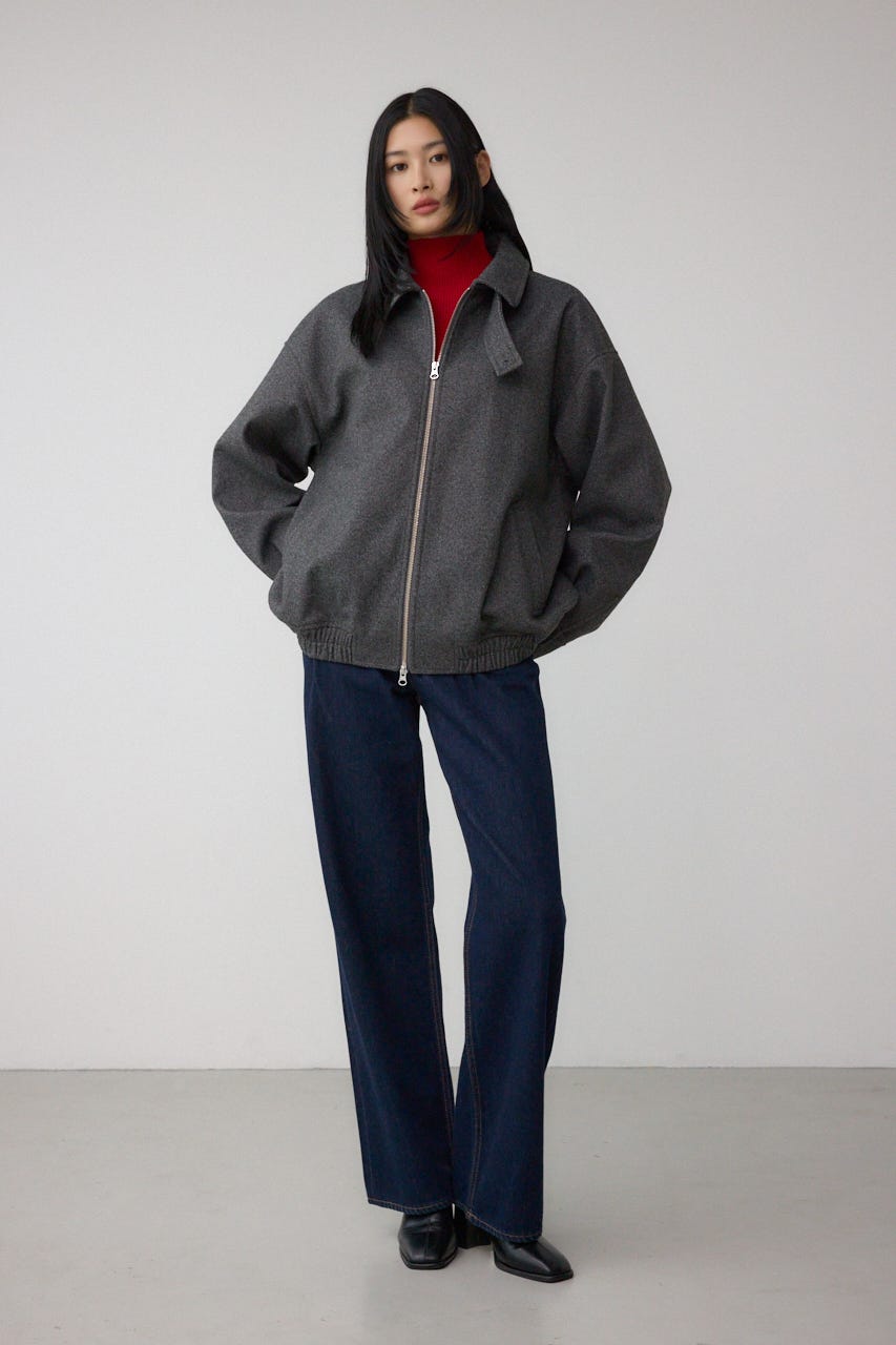 2WAY ジップブルゾン 柄BLK M