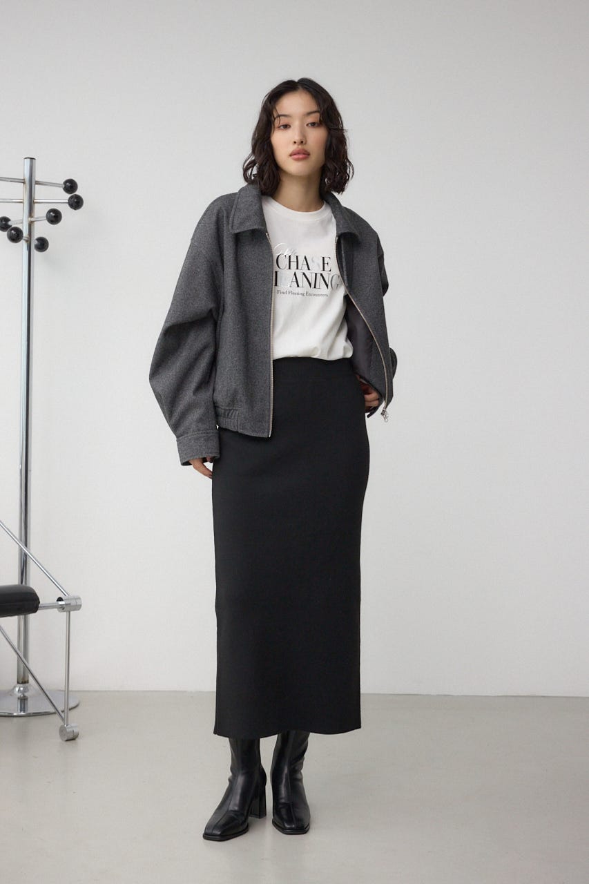 2WAY ジップブルゾン 柄BLK M