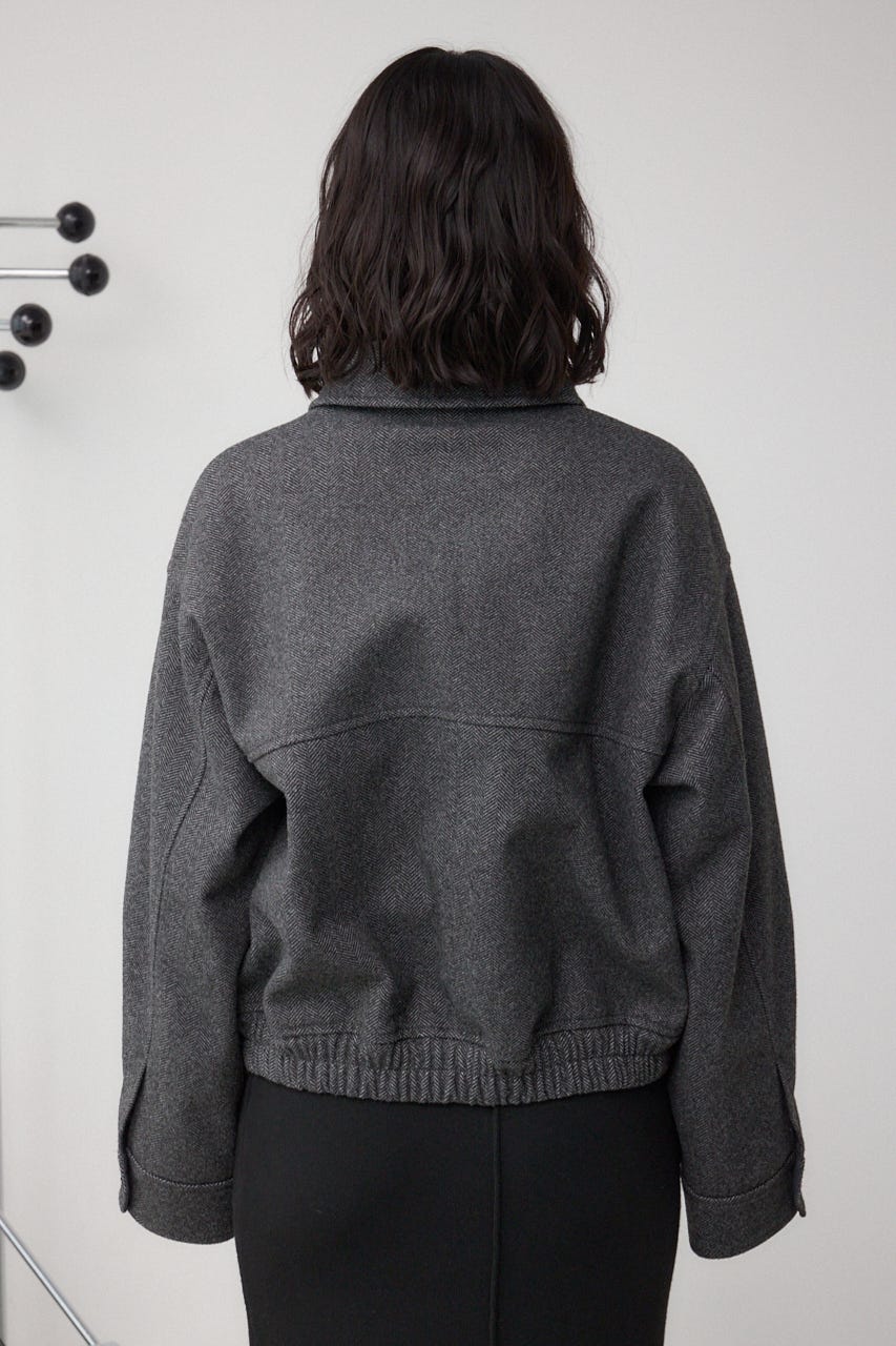 2WAY ジップブルゾン 柄BLK M