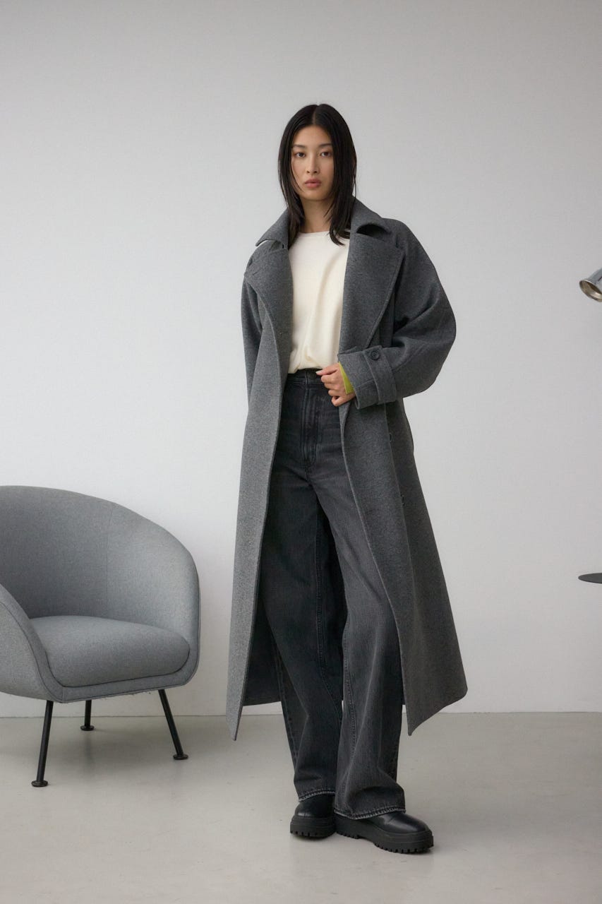 AZUL by moussy 2way ロングチェスターコート 黒 新品未使用 AZUL BY MOUSSY | B-HEAT2WAY ロングチェスターコート (コート