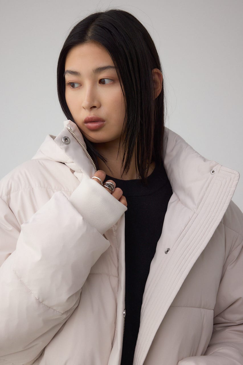AZUL BY MOUSSY B-HEATフード付き中綿ジャケット アイボリー B-HEATティンバーウルフストレッチ中綿ブルゾン｜MEN｜251GAC30