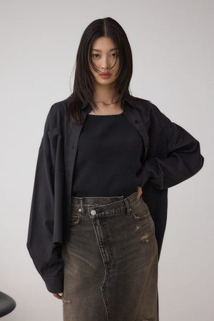 ラウンドヘムルーズシャツ