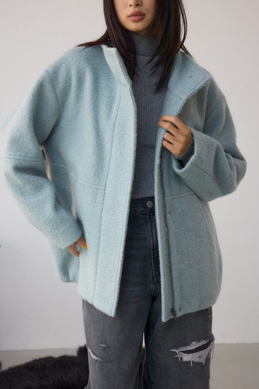 ブークレスタンドコート L/BLU M