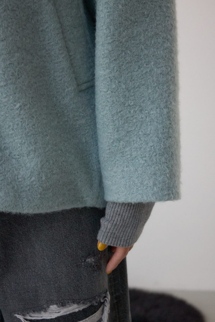 ブークレスタンドコート L/BLU M