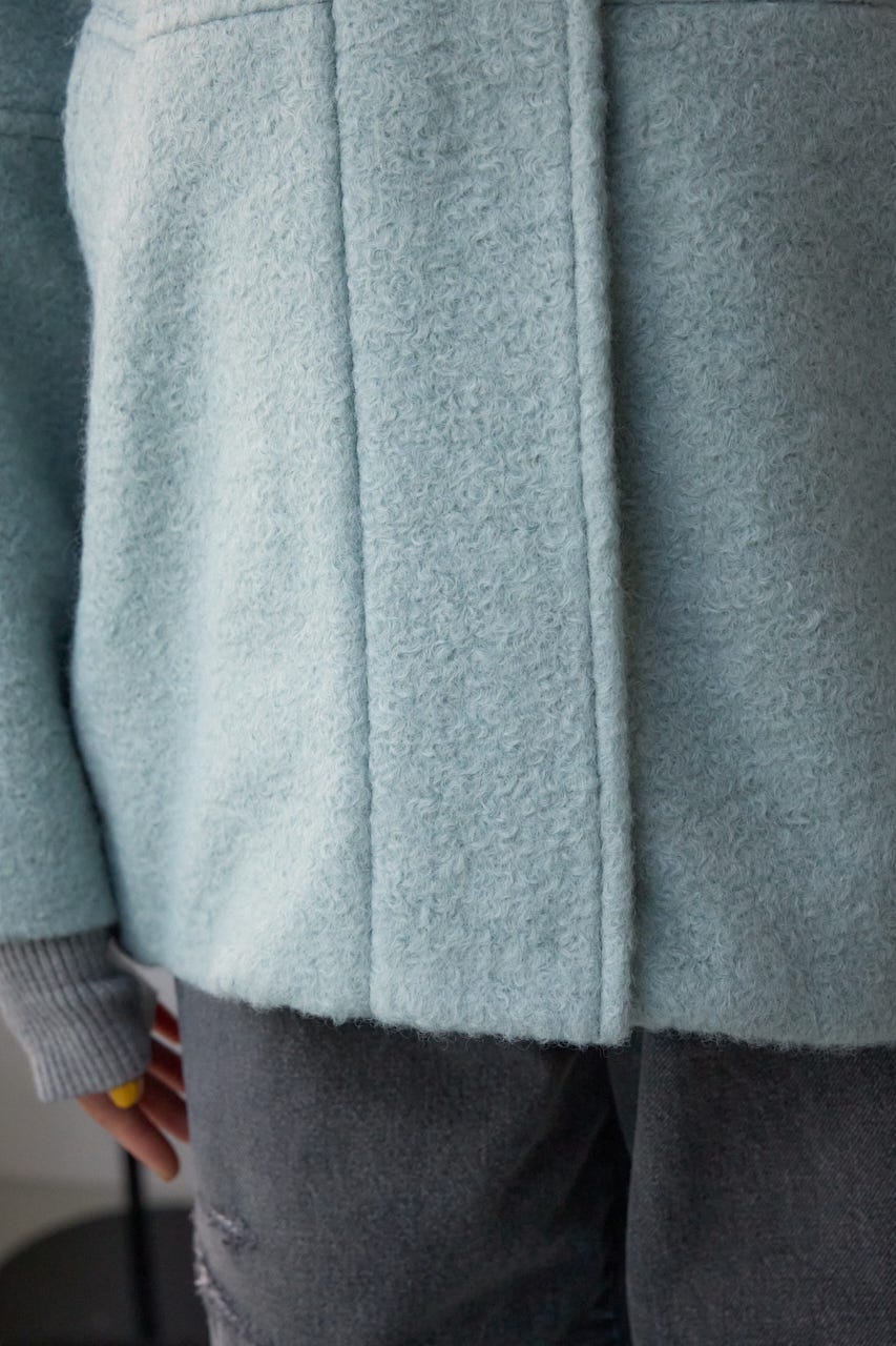 ブークレスタンドコート L/BLU M