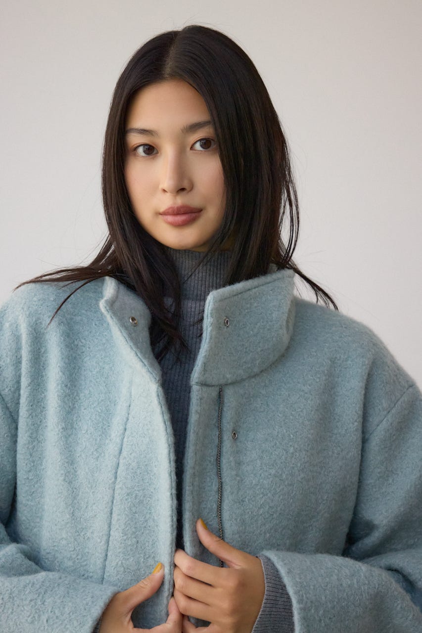 ブークレスタンドコート L/BLU M