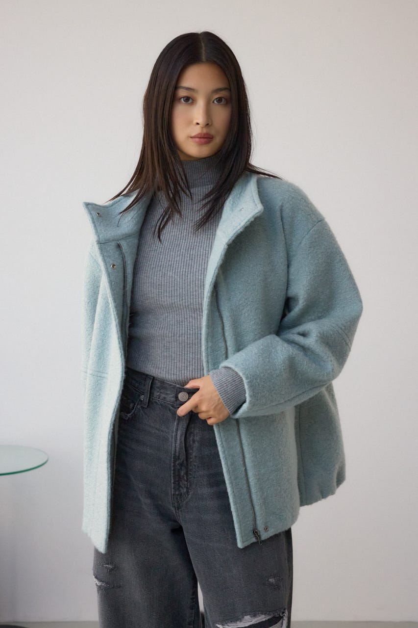 ブークレスタンドコート L/BLU M