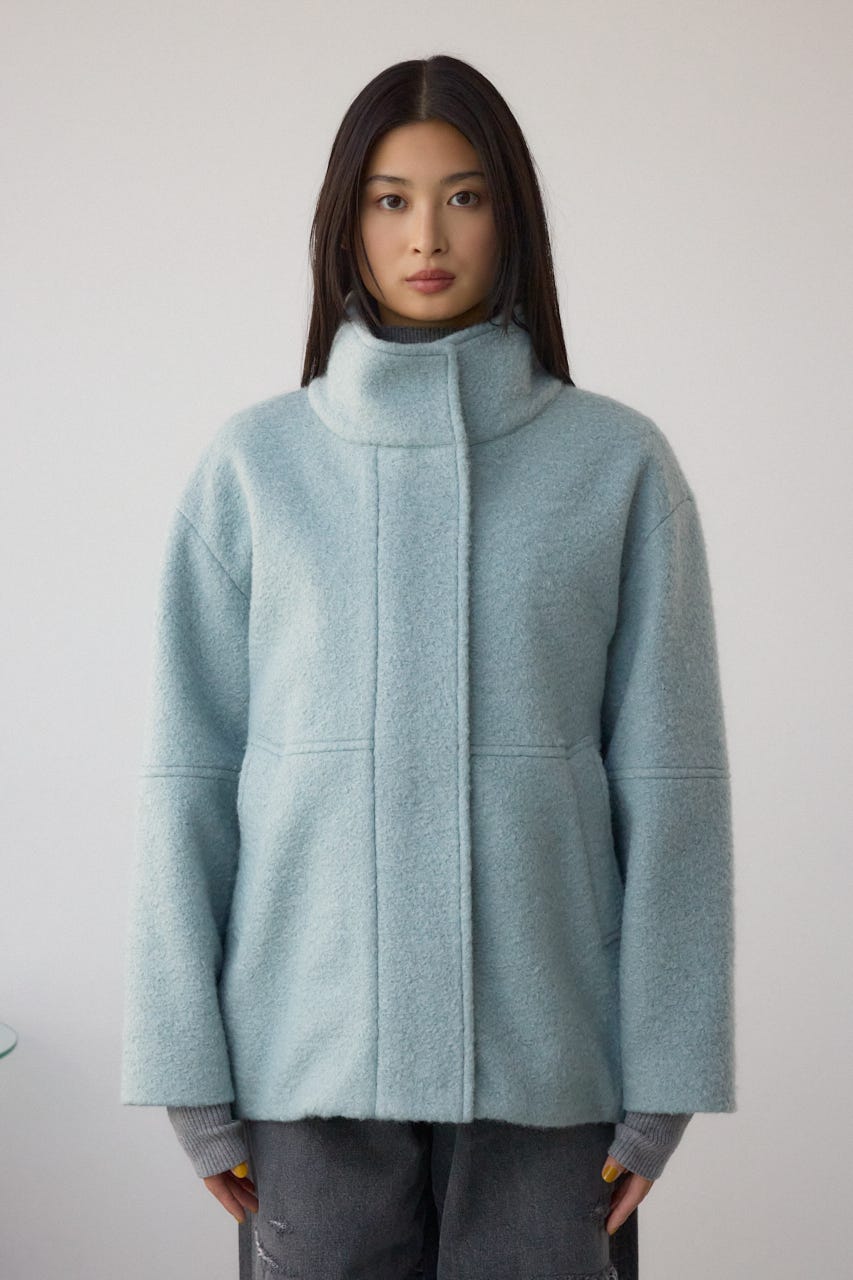 ブークレスタンドコート L/BLU M