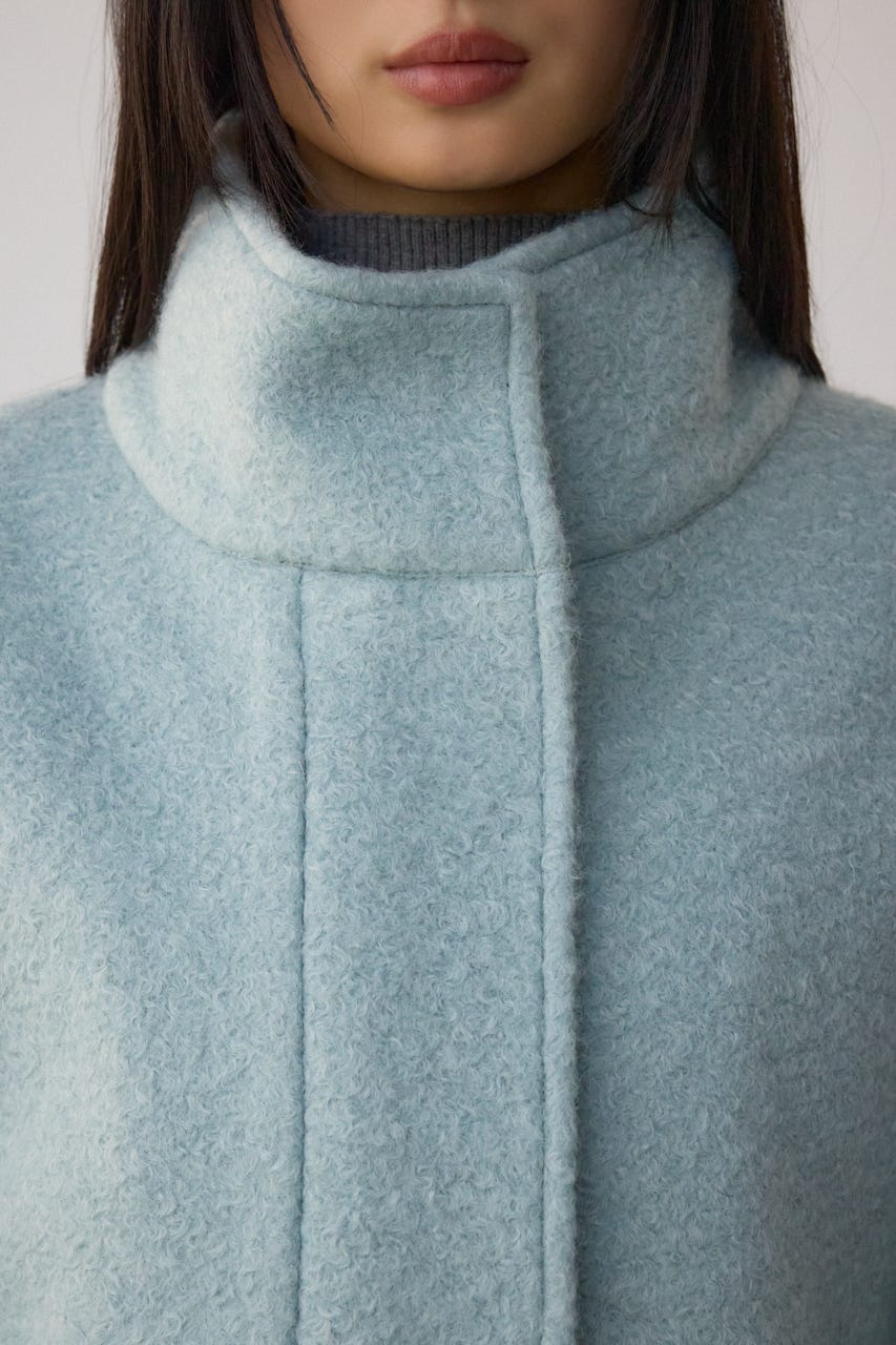 ブークレスタンドコート L/BLU M