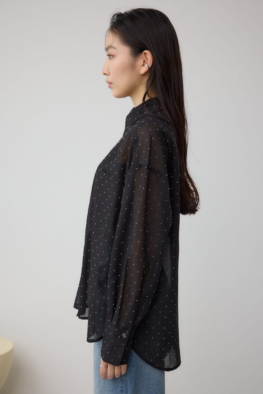 AZUL BY MOUSSY | ラインストーンシャツ (シャツ・ブラウス