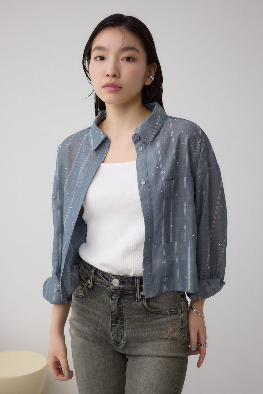 AZUL BY MOUSSY | ラインストーンシャツ (シャツ・ブラウス