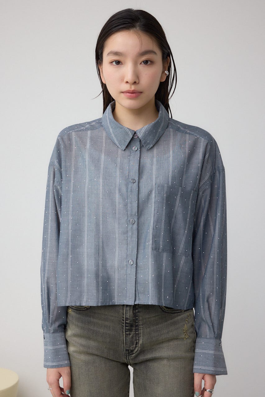 AZUL BY MOUSSY | ラインストーンシャツ (シャツ・ブラウス
