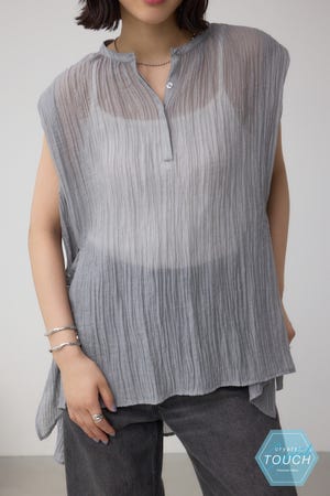 C/T冷感 サイドベルトブラウス