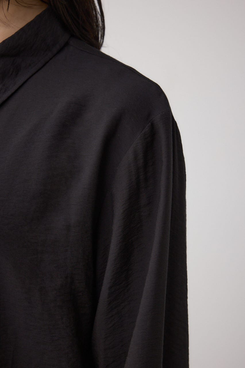 C/T冷感 切替シアーデザインシャツ BLK FREE