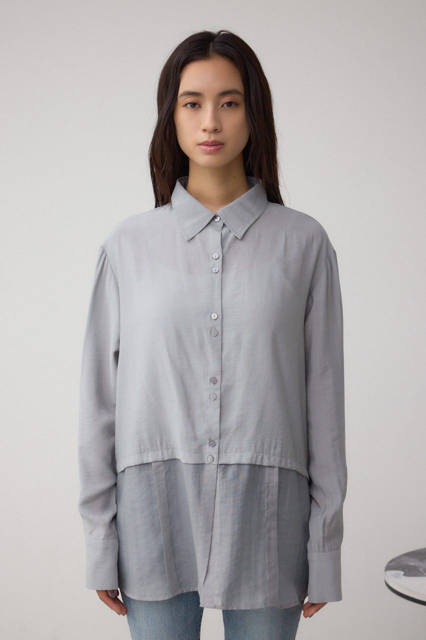 AZUL BY MOUSSY | C/T冷感 切替シアーデザインシャツ (シャツ
